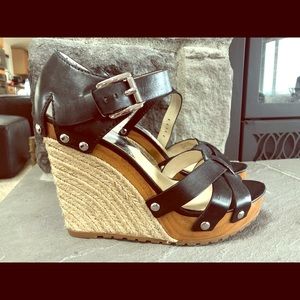 Michael Kors Jetset Black Studded Espadrilles sz7